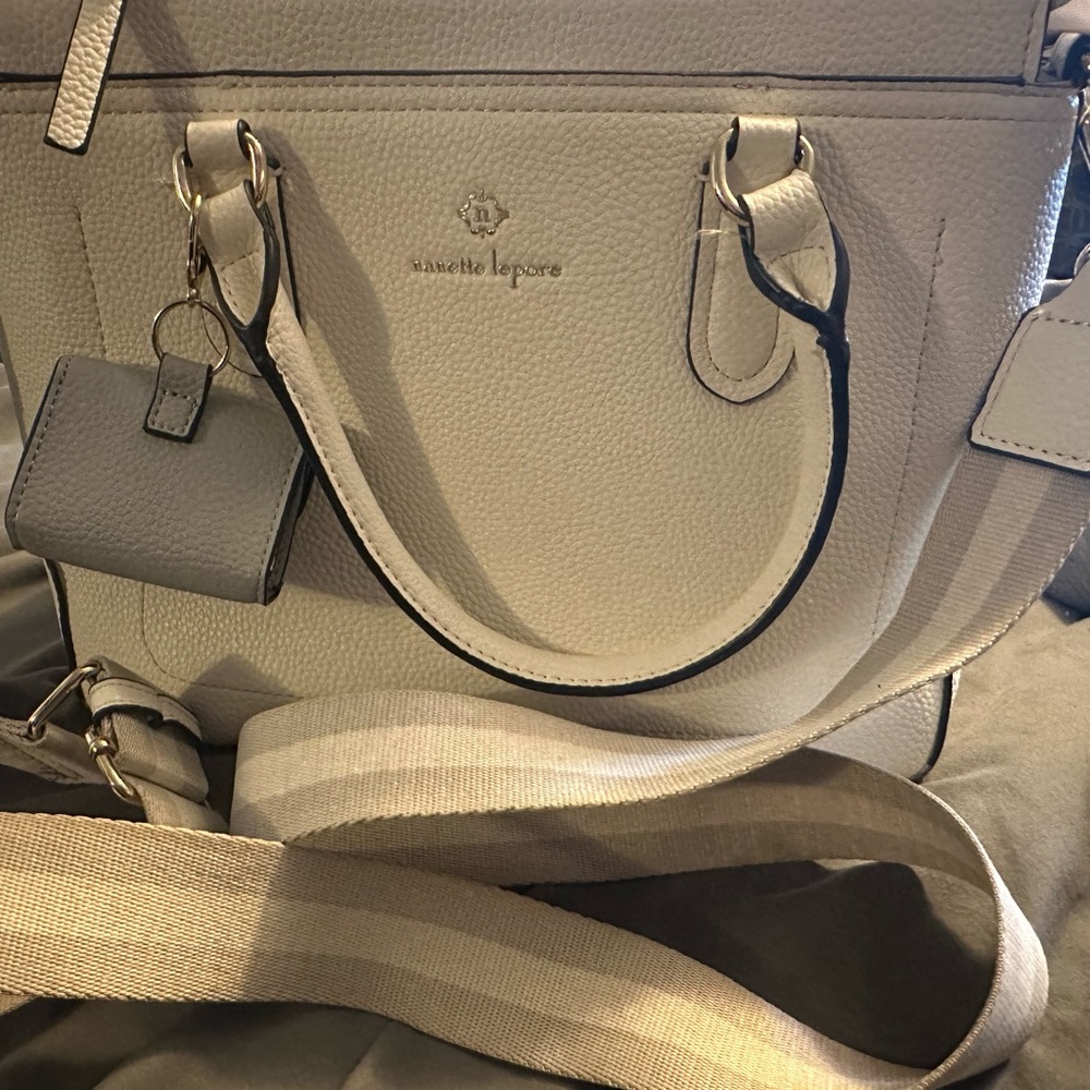 Nanette Lepore Cream Shoulder Bag